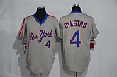 New York Mets #4 Lenny Dykstra Mitchell And Ness Light Gray Stitched Pullover Jersey,baseball caps,new era cap wholesale,wholesale hats