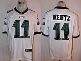 Nike Philadelphia Eagles #11 Carson Wentz White Team Color Stitched Game Jersey,baseball caps,new era cap wholesale,wholesale hats