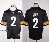 Nike Pittsburgh Steelers #2 Michael Vick Black Team Color Stitched Game Jersey,baseball caps,new era cap wholesale,wholesale hats