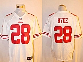Nike San Francisco 49ers #28 Carlos Hyde White Team Color Stitched Game Jersey,baseball caps,new era cap wholesale,wholesale hats