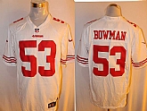 Nike San Francisco 49ers #53 NaVorro Bowman White Team Color Stitched Game Jersey,baseball caps,new era cap wholesale,wholesale hats