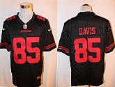 Nike San Francisco 49ers #85 Vernon Davis Black Team Color Stitched Game Jersey,baseball caps,new era cap wholesale,wholesale hats