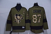 Pittsburgh Penguins #87 Sidney Crosby Green Salute to Service Stitched Hockey Jersey,baseball caps,new era cap wholesale,wholesale hats