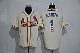 St. Louis Cardinals #1 Ozzie Smith Cream USA Flag Fashion Stitched Baseball Jersey,baseball caps,new era cap wholesale,wholesale hats