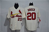 St. Louis Cardinals #20 Brock Mitchell And Ness Cream Stitched Baseball Jersey,baseball caps,new era cap wholesale,wholesale hats