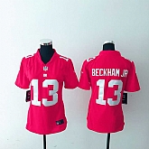 Women Nike New York Giants #13 Odell Beckham JR Red Team Color Game Stitched Jersey,baseball caps,new era cap wholesale,wholesale hats