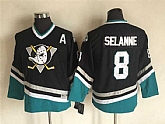 Youth Anaheim Ducks #8 Teemu Selanne Black CCM Throwback Stitched NHL Jersey