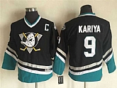 Youth Anaheim Ducks #9 Paul Kariya Black CCM Throwback Stitched NHL Jersey