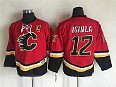 Youth Calgary Flames #12 Jarome Iginla Red-Black CCM Throwback Stitched NHL Jersey,baseball caps,new era cap wholesale,wholesale hats