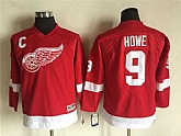 Youth Detroit Red Wings #9 Gordie Howe Red CCM Throwback Stitched NHL Jersey,baseball caps,new era cap wholesale,wholesale hats