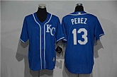 Youth Kansas City Royals #13 Salvador Perez Blue New Cool Base Stitched MLB Jersey,baseball caps,new era cap wholesale,wholesale hats