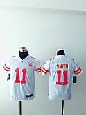 Youth Nike Kansas City Chiefs #11 Smith White Team Color Stitched Game Jersey