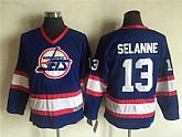 Youth Winnipeg Jets #13 Teemu Selanne Blue CCM Throwback Stitched NHL Jersey,baseball caps,new era cap wholesale,wholesale hats