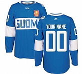Customized Team Finland 2016 World Cup Of Hockey Olympics Game Men's Blue Stitched NHL Jersey,baseball caps,new era cap wholesale,wholesale hats