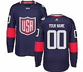 Customized Team USA 2016 World Cup Of Hockey Olympics Game Men's Blue Stitched Jersey,baseball caps,new era cap wholesale,wholesale hats