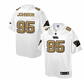 Printed Carolina Panthers #95 Charles Johnson White Men's NFL Pro Line Fashion Game Jersey,baseball caps,new era cap wholesale,wholesale hats