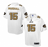 Printed New York Jets #15 Brandon Marshall White Men's NFL Pro Line Fashion Game Jersey,baseball caps,new era cap wholesale,wholesale hats