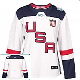 Women Customized Team USA 2016 World Cup Of Hockey Olympics Game White Stitched Jersey,baseball caps,new era cap wholesale,wholesale hats
