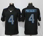 Nike Limited Dallas Cowboys #4 Prescott Impact Black Jersey,baseball caps,new era cap wholesale,wholesale hats