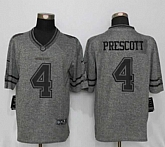 Nike Limited Dallas Cowboys #4 Prescott Men's Stitched Gridiron Gray Stitched Jersey,baseball caps,new era cap wholesale,wholesale hats