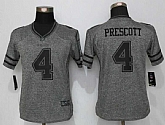 Women Limited Nike Dallas Cowboys #4 Prescott Gray Stitched Gridiron Gray Jersey,baseball caps,new era cap wholesale,wholesale hats