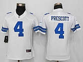 Women Limited Nike Dallas Cowboys #4 Prescott White Team Color Stitched Jersey,baseball caps,new era cap wholesale,wholesale hats