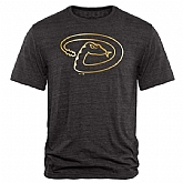Men's Arizona Diamondbacks Fanatics Apparel Gold Collection Tri-Blend T-Shirt LanTian - Black,baseball caps,new era cap wholesale,wholesale hats
