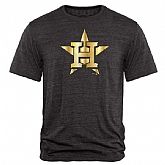 Men's Houston Astros Fanatics Apparel Gold Collection Tri-Blend T-Shirt LanTian - Black,baseball caps,new era cap wholesale,wholesale hats