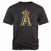 Men's Los Angeles Angels of Anaheim Gold Collection Tri-Blend T-Shirt LanTian - Black,baseball caps,new era cap wholesale,wholesale hats