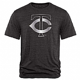 Men's Minnesota Twins Fanatics Apparel Platinum Collection Tri-Blend T-Shirt LanTian - Black,baseball caps,new era cap wholesale,wholesale hats