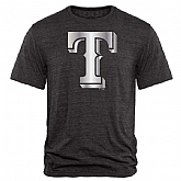Men's Texas Rangers Fanatics Apparel Platinum Collection Tri-Blend T-Shirt LanTian - Black,baseball caps,new era cap wholesale,wholesale hats