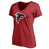 WOMEN'S ATLANTA FALCONS RED PRIMARY TEAM LOGO SLIM FIT T-Shirt LanTian,baseball caps,new era cap wholesale,wholesale hats