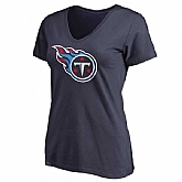 WOMEN'S TENNESSEE TITANS PRO LINE NAVY PRIMARY TEAM LOGO SLIM FIT T-Shirt LanTian,baseball caps,new era cap wholesale,wholesale hats