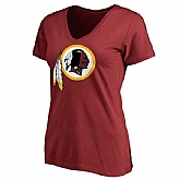 WOMEN'S WASHINGTON REDSKINS PRO LINE BURGUNDY PRIMARY TEAM LOGO SLIM FIT T-Shirt LanTian,baseball caps,new era cap wholesale,wholesale hats