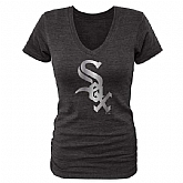 Women Chicago White Sox Fanatics Apparel Platinum Collection Tri-Blend T-Shirt LanTian - Black,baseball caps,new era cap wholesale,wholesale hats