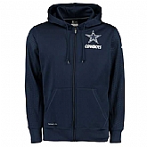 MEN'S DALLAS COWBOYS NIKE NAVY BLUE SIDELINE FULL-ZIP PERFORMANCE HOODIE LanTian,baseball caps,new era cap wholesale,wholesale hats