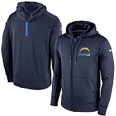 MEN'S SAN DIEGO CHARGERS NIKE NAVY BLUE SIDELINE FULL-ZIP PERFORMANCE HOODIE LanTian,baseball caps,new era cap wholesale,wholesale hats