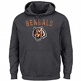 Men's Cincinnati Bengals Majestic Kick Return II Pullover Hoodie LanTian - Charcoal,baseball caps,new era cap wholesale,wholesale hats