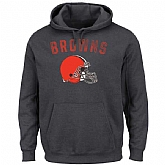 Men's Cleveland Browns Majestic Kick Return II Pullover Hoodie LanTian - Charcoal,baseball caps,new era cap wholesale,wholesale hats