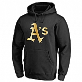 Men's Oakland Athletics Gold Collection Pullover Hoodie LanTian - Black,baseball caps,new era cap wholesale,wholesale hats