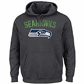 Men's Seattle Seahawks Majestic Kick Return II Pullover Hoodie LanTian - Charcoal,baseball caps,new era cap wholesale,wholesale hats