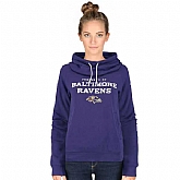 WOMEN BALTIMORE RAVENS NIKE PURPLE STADIUM RALLY FUNNEL PULLOVER HOODIE - LanTian,baseball caps,new era cap wholesale,wholesale hats