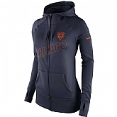 WOMEN CHICAGO BEARS NIKE NAVY STADIUM GAME DAY KO FULL ZIP PERFORMANCE HOODIE - LanTian,baseball caps,new era cap wholesale,wholesale hats