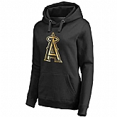Women Los Angeles Angels of Anaheim Gold Collection Pullover Hoodie LanTian - Black,baseball caps,new era cap wholesale,wholesale hats