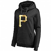 Women Pittsburgh Pirates Gold Collection Pullover Hoodie LanTian - Black,baseball caps,new era cap wholesale,wholesale hats