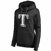 Women Texas Rangers Platinum Collection Pullover Hoodie LanTian - Black,baseball caps,new era cap wholesale,wholesale hats