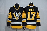 Pittsburgh Penguins #17 Rust Black-Yellow Third Stitched NHL Jersey,baseball caps,new era cap wholesale,wholesale hats