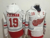 Detroit Red Wings #19 Steve Yzerman White 1917-2017 100th Anniversary Stitched NHL Hoodie,baseball caps,new era cap wholesale,wholesale hats