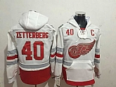 Detroit Red Wings #40 Henrik Zetterberg White 1917-2017 100th Anniversary Stitched NHL Hoodie,baseball caps,new era cap wholesale,wholesale hats
