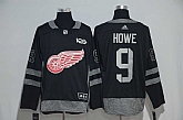 Detroit Red Wings #9 Gordie Howe Black 1917-2017 100th Anniversary Stitched NHL Jersey,baseball caps,new era cap wholesale,wholesale hats